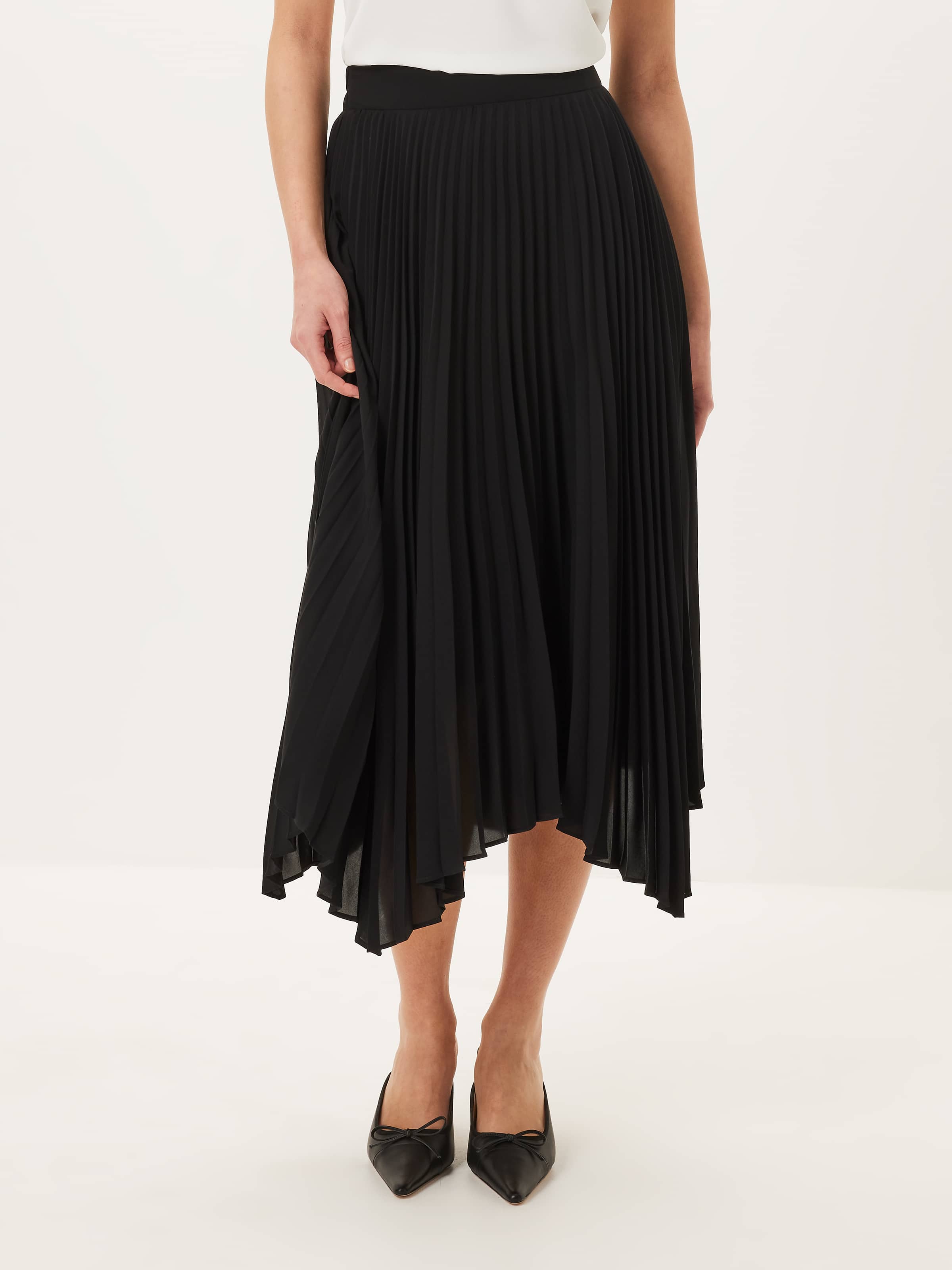Hope Hanky Hem Pleated Skirt Black - Portmans Online