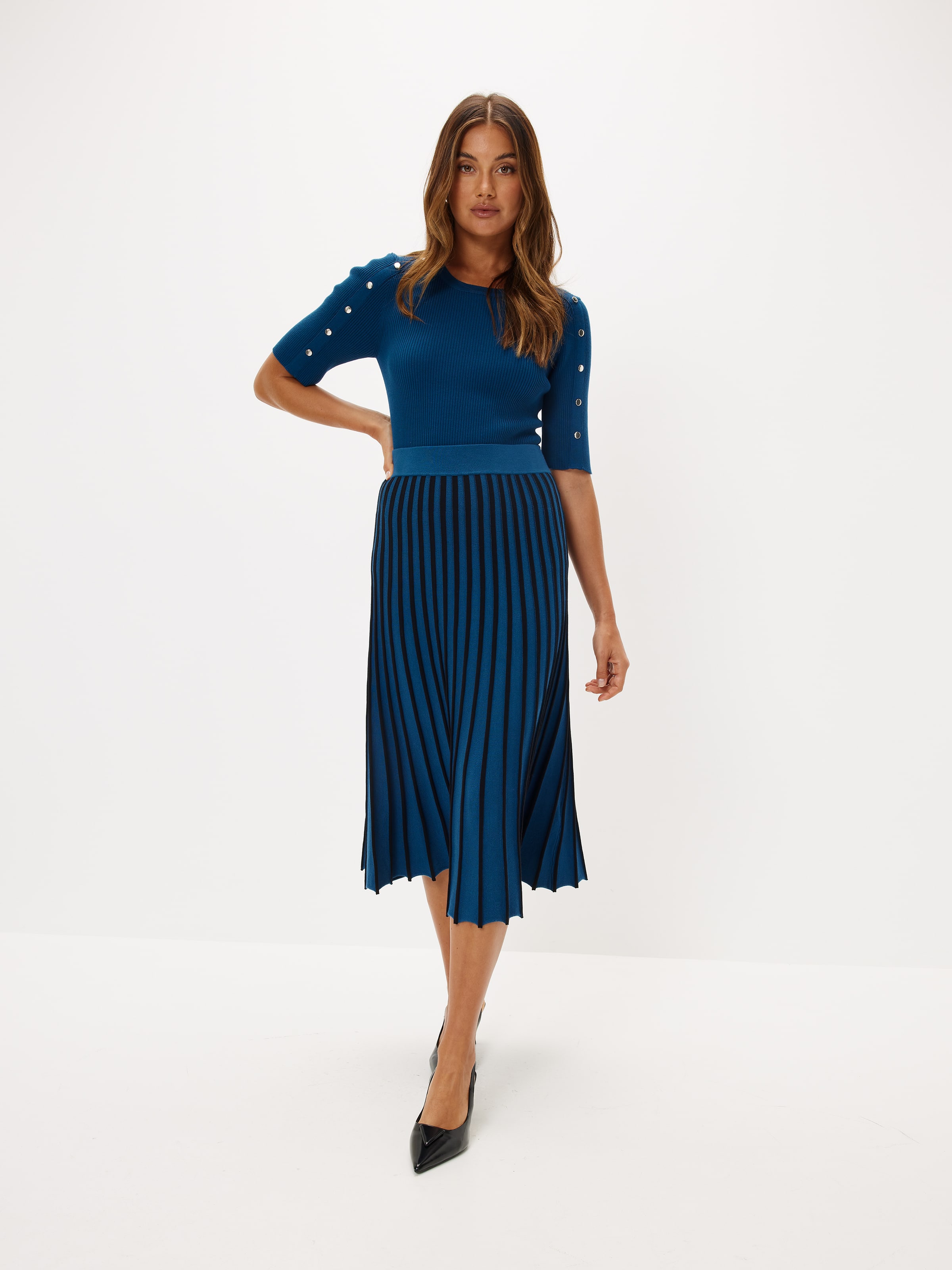 Savanna Stripe Knit Skirt - Portmans Online