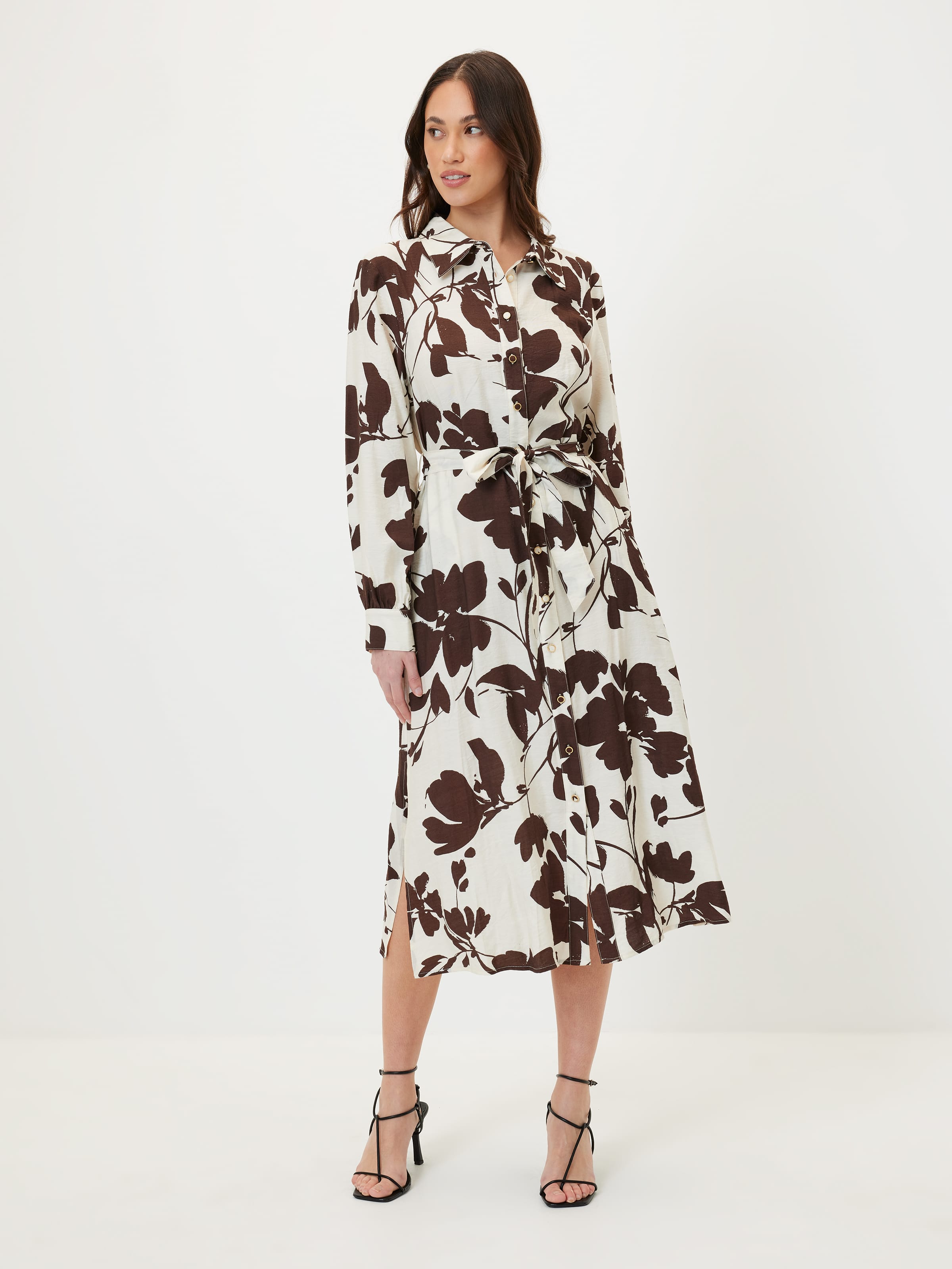 Cream Wide Wale Corduroy Tara Shirt Dress main image 1