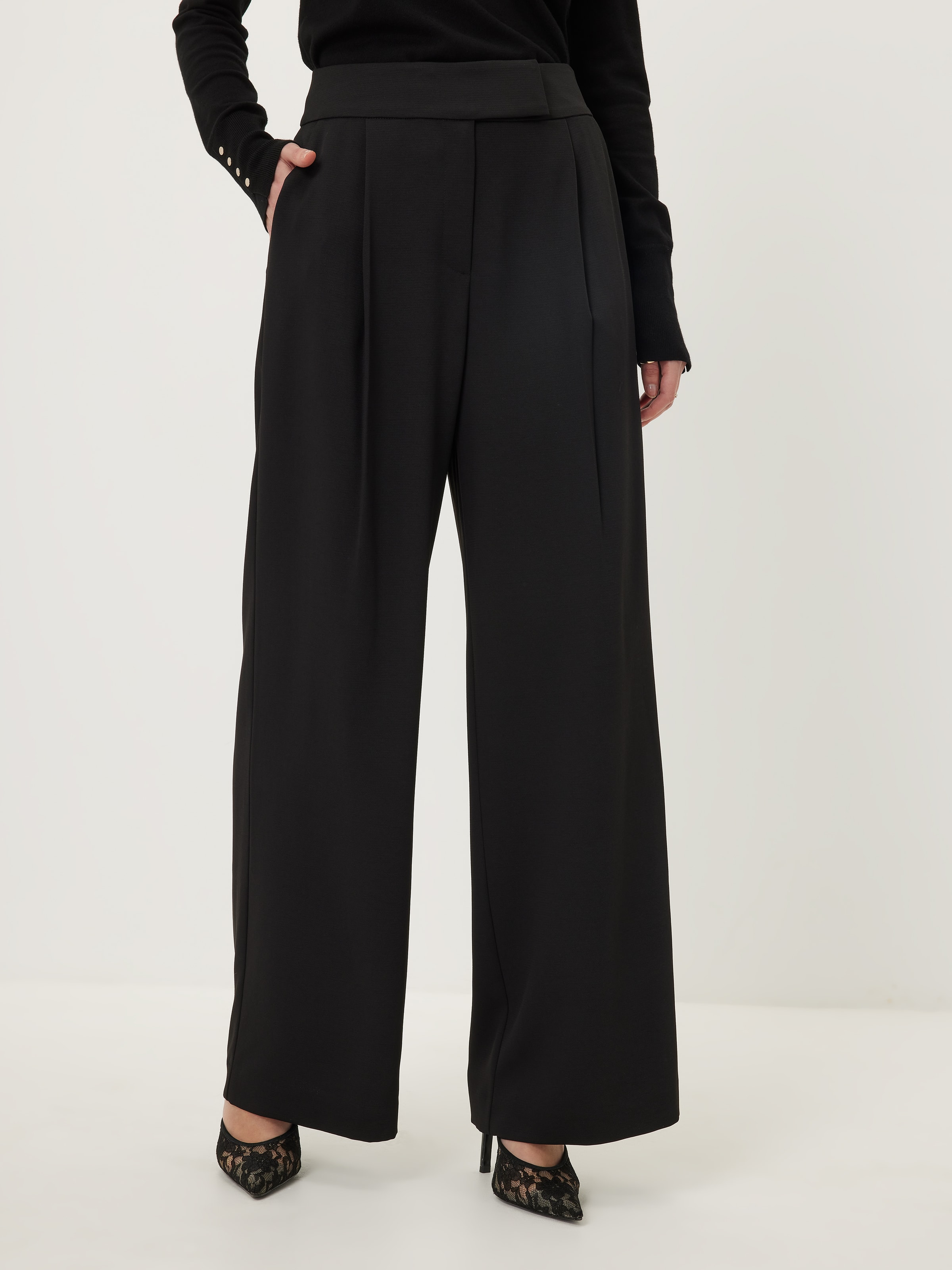 Tribeca Wide Leg Pant Black - Portmans Online