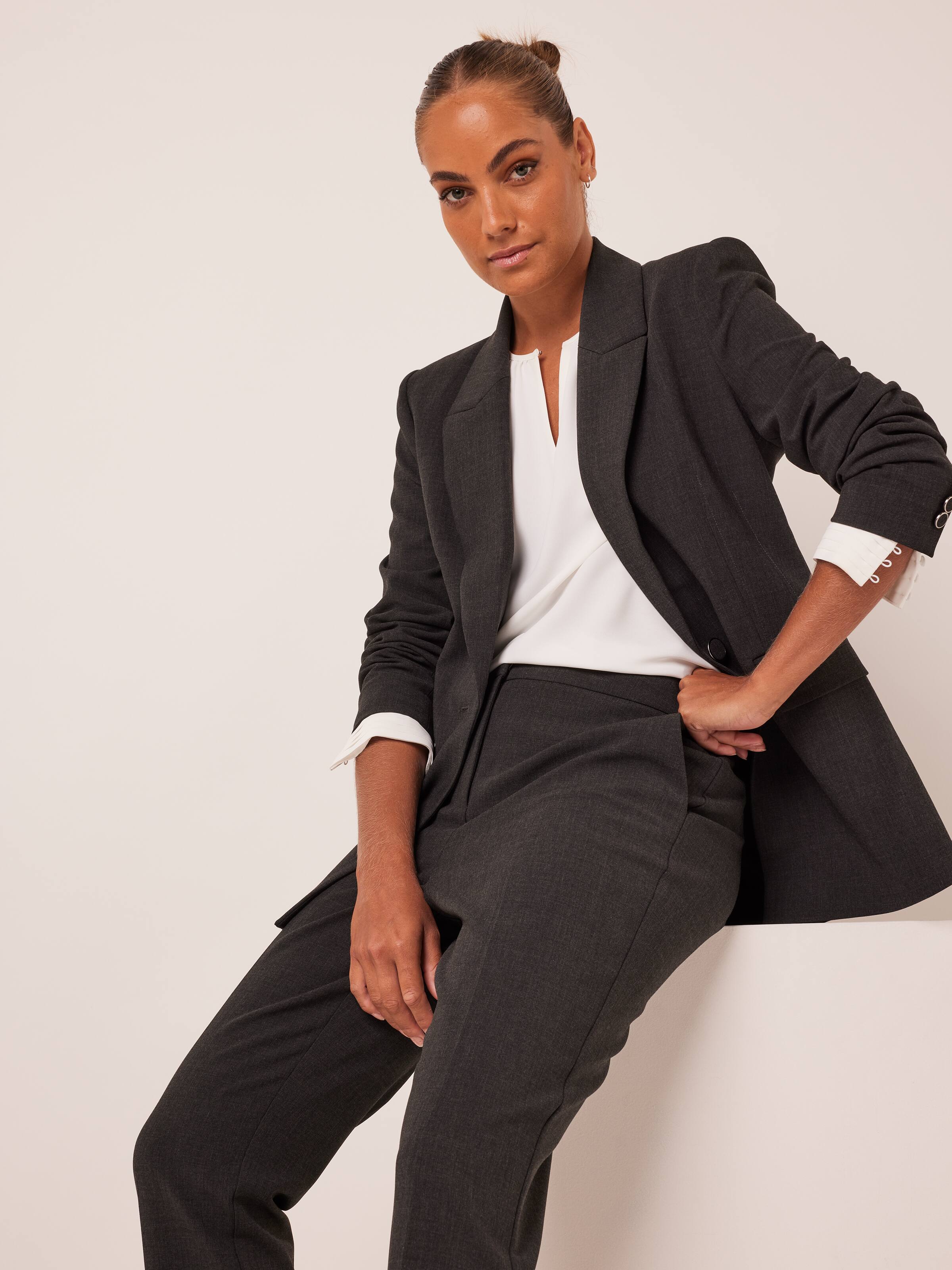 Empire State Charcoal Suit Pant Portmans Online