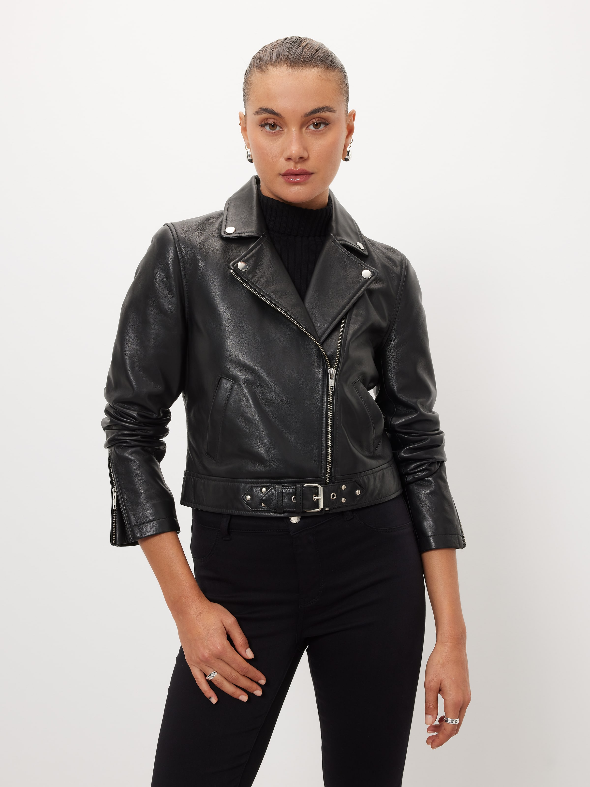 Brave Heart Leather Biker Jacket - Portmans Online