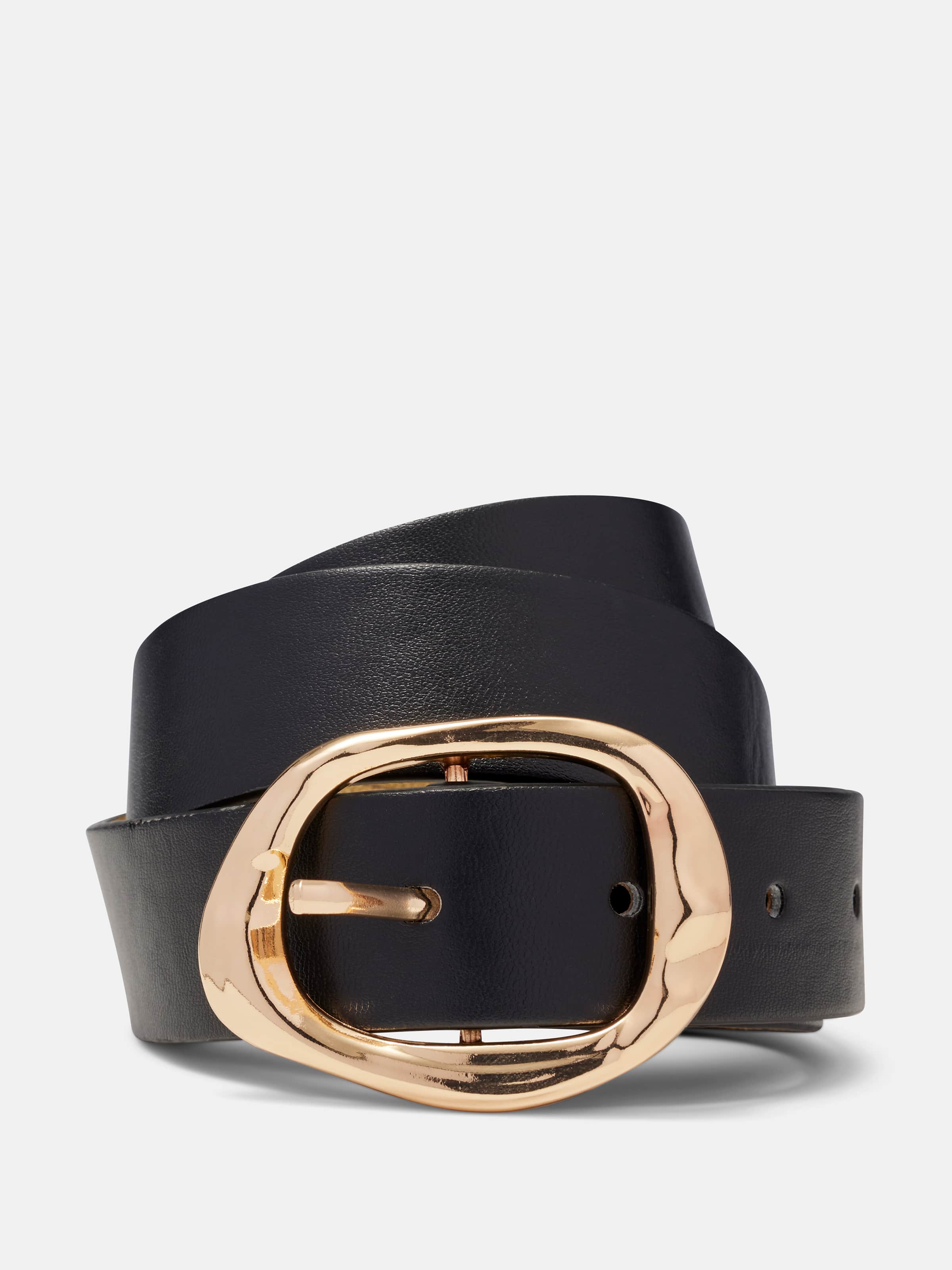 Mandy Abstract Buckle Belt Black - Portmans Online