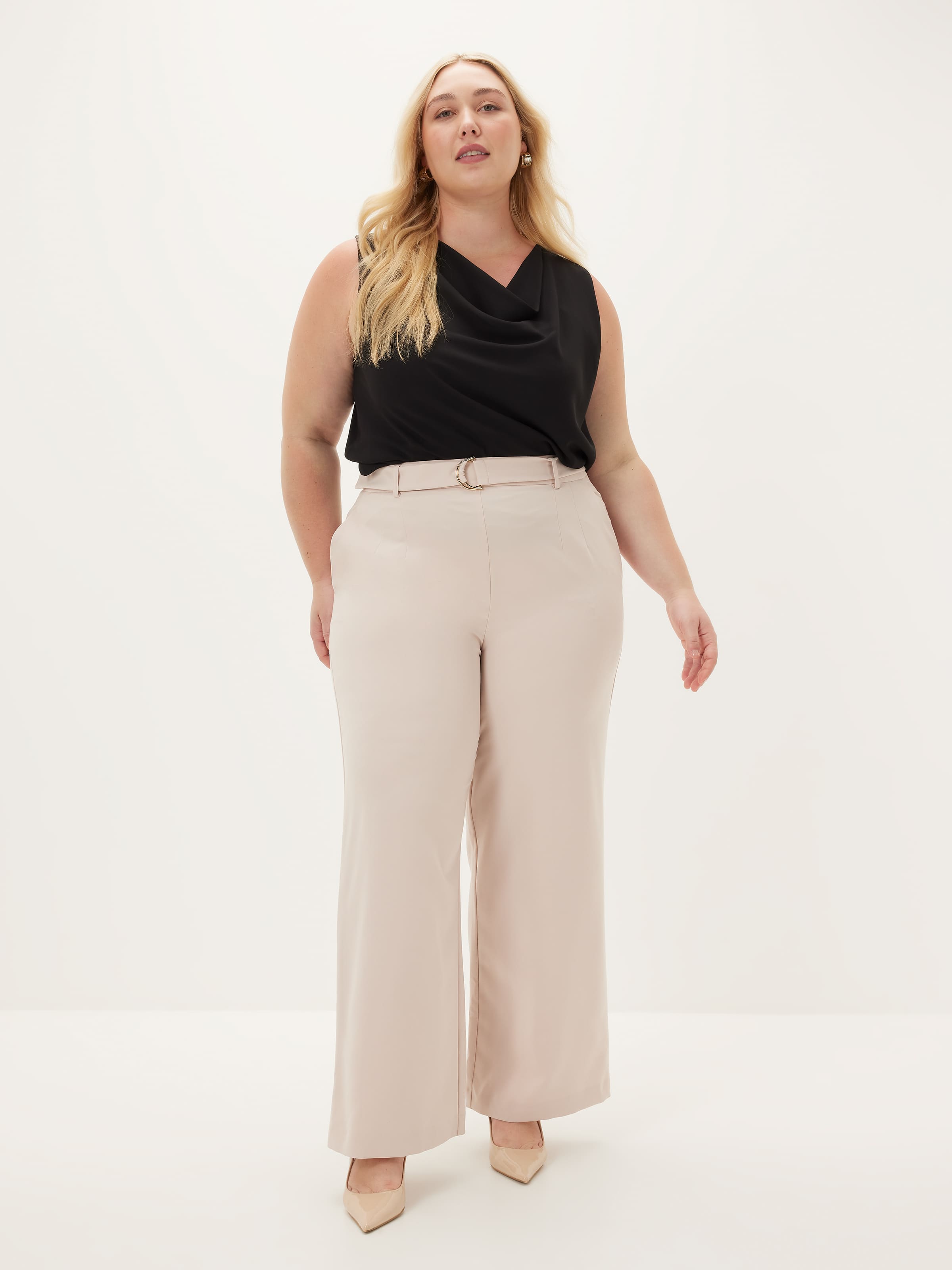 SOHO Apparel Crop Wide Leg Pants Size M