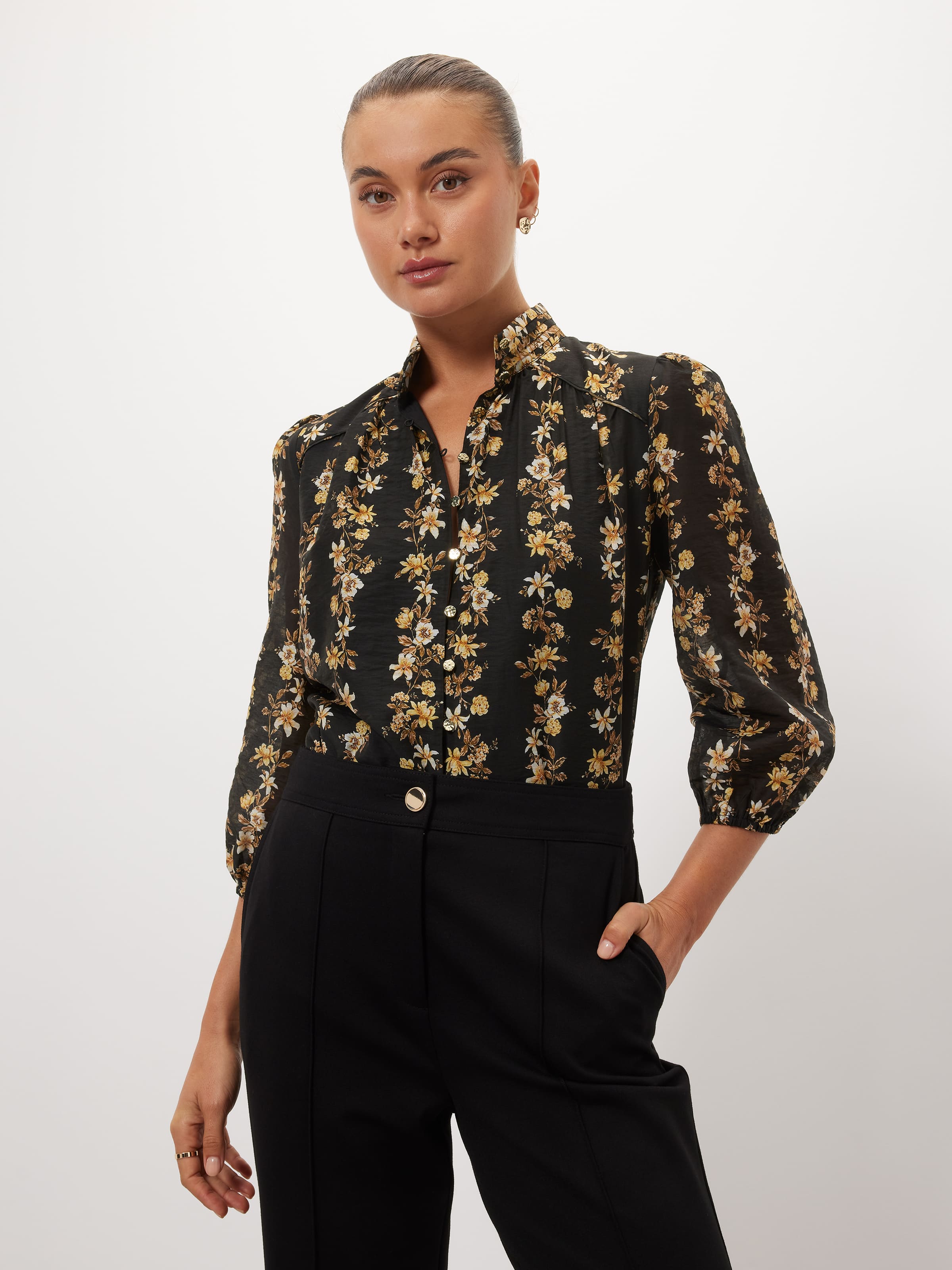 Alexa 3/4 Sleeve Blouse - Portmans Online