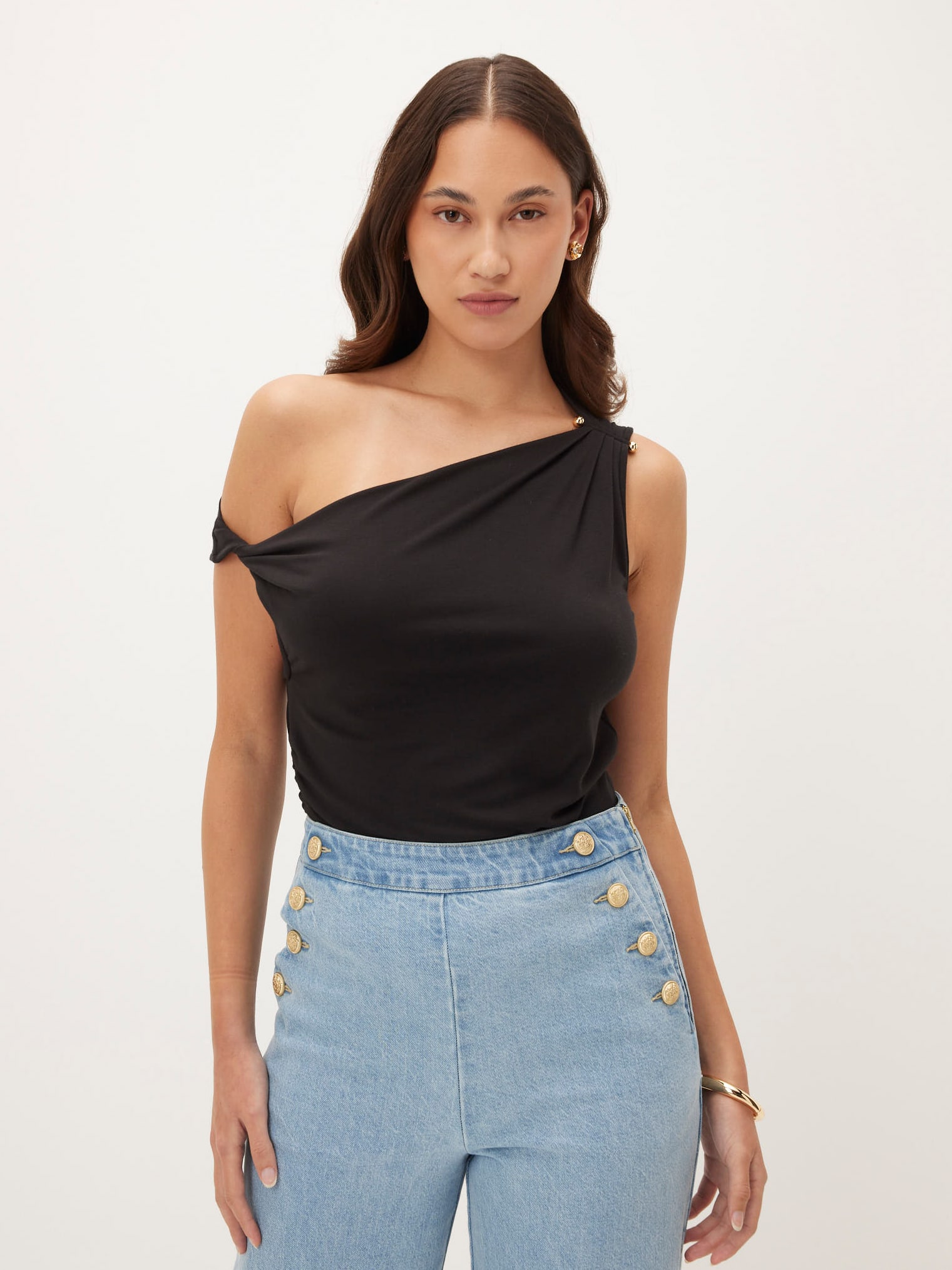 Ada Shoulder Detail Top - Portmans Online