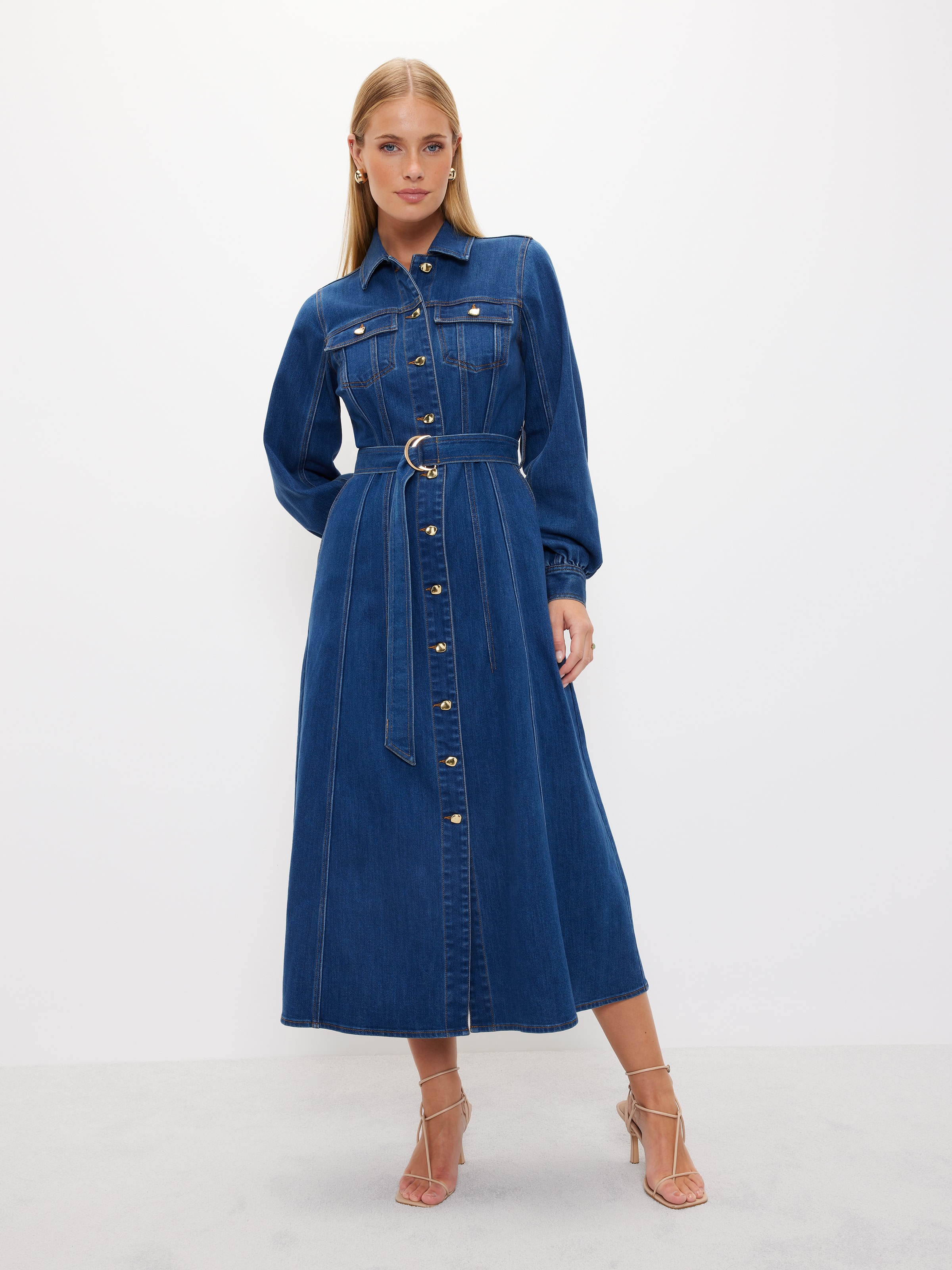 Hamilton Denim Midi Dress - Portmans Online