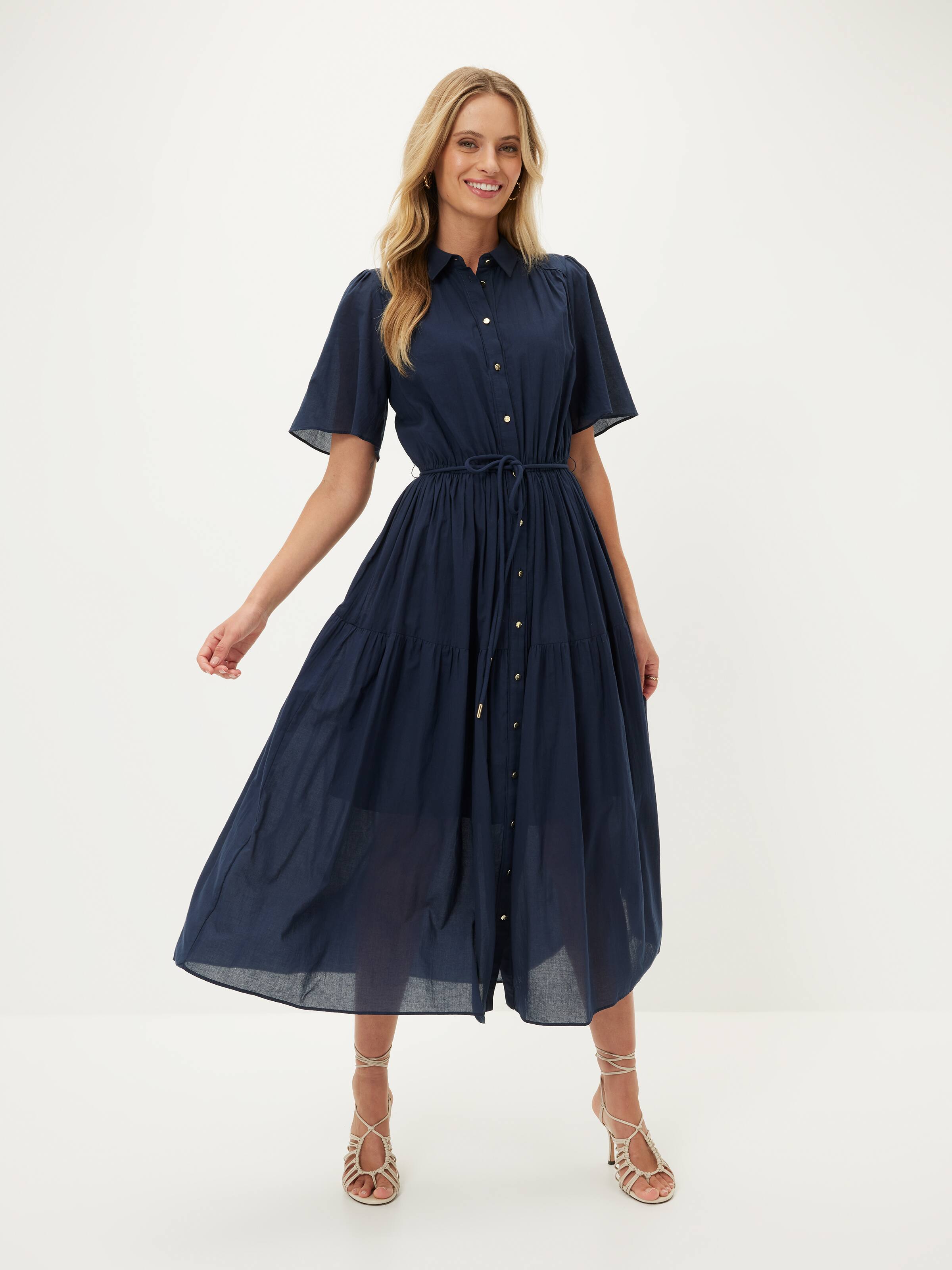 Zosia - Women's retro long sleeve dress with pocket